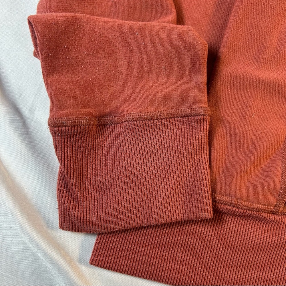 Indygena Women’s Long Sleeve, Hooded Rust Orange Hooded Fleece Sweatshirt,SizeM - Picture 8 of 16